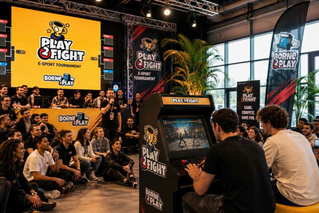 Borne2Play - Play2fight - événement e-sport tournoi-spectacle